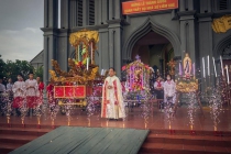 Giáo xứ Liêm Khê mừng lễ thánh Giuse quan thầy và khai mạc tháng Hoa