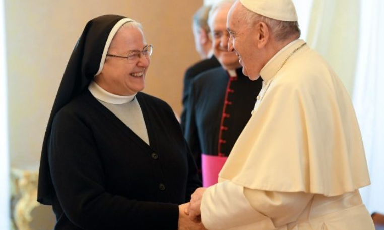 ĐTC Phanxicô tiếp các nữ tu của Dòng Nữ tử Đức Maria Rất thánh Orto (Vatican Media)