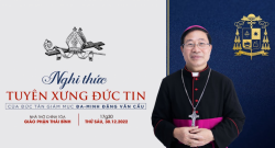 Nghi thức tuyên xưng đức tin của Đức cha Đaminh Đặng Văn Cầu - tân Giám mục GP. Thái Bình